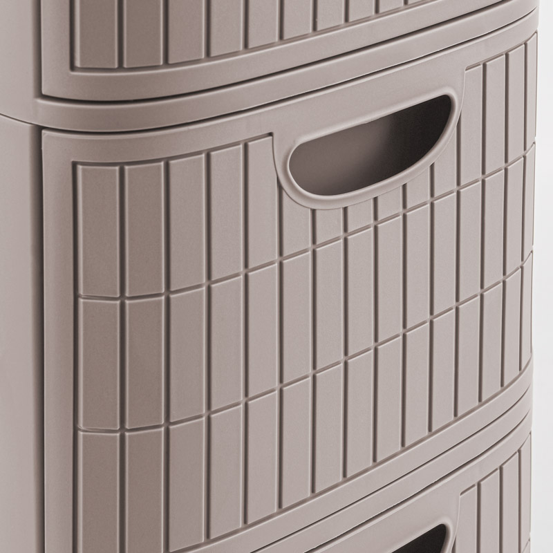 Tour rangement slim 'Domus' 3 tiroirs greige