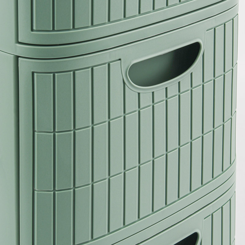 Tour rangement slim 'Domus' 3 tiroirs vert