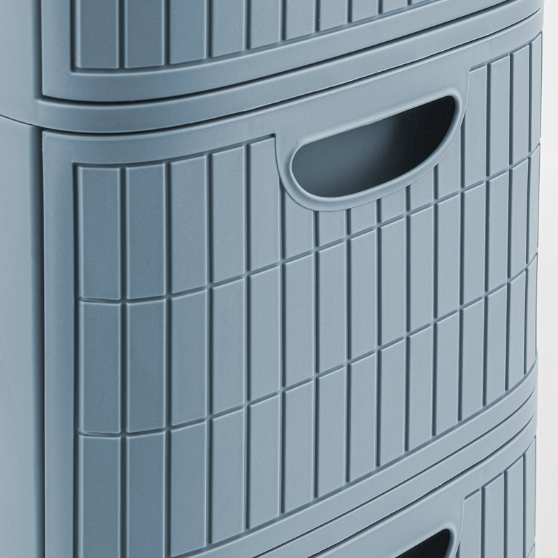Tour rangement slim 'Domus' 3 tiroirs bleu
