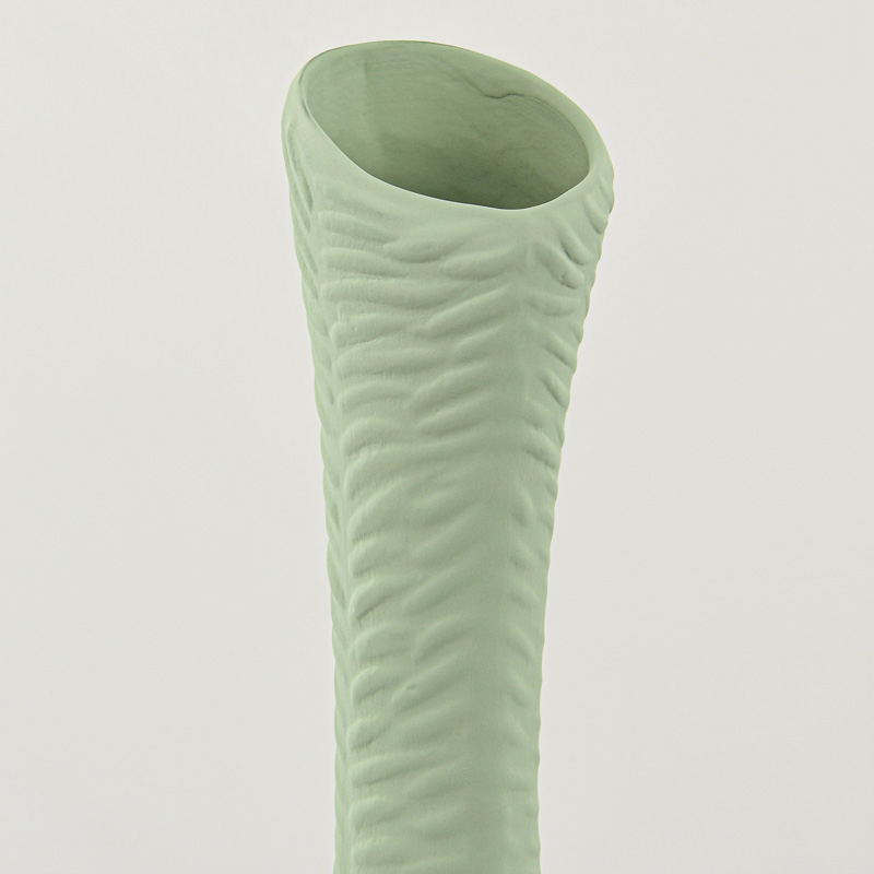 Vase texturé 'Ondine' vert