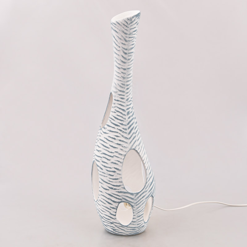 Lampe d'ambiance 'Ondine' blanche et bleue