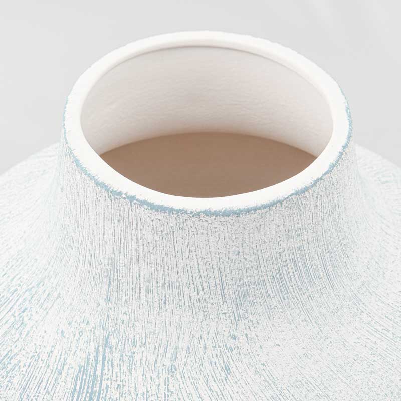 Vase texturé 'Olivia' blanc et bleu