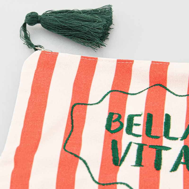 Trousse 'Bella Vita' rouge et verte
