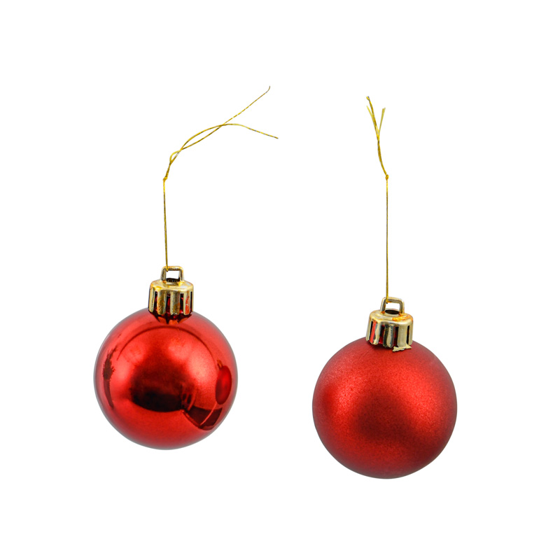 Lot de 32 boules à suspendre rouge foncé