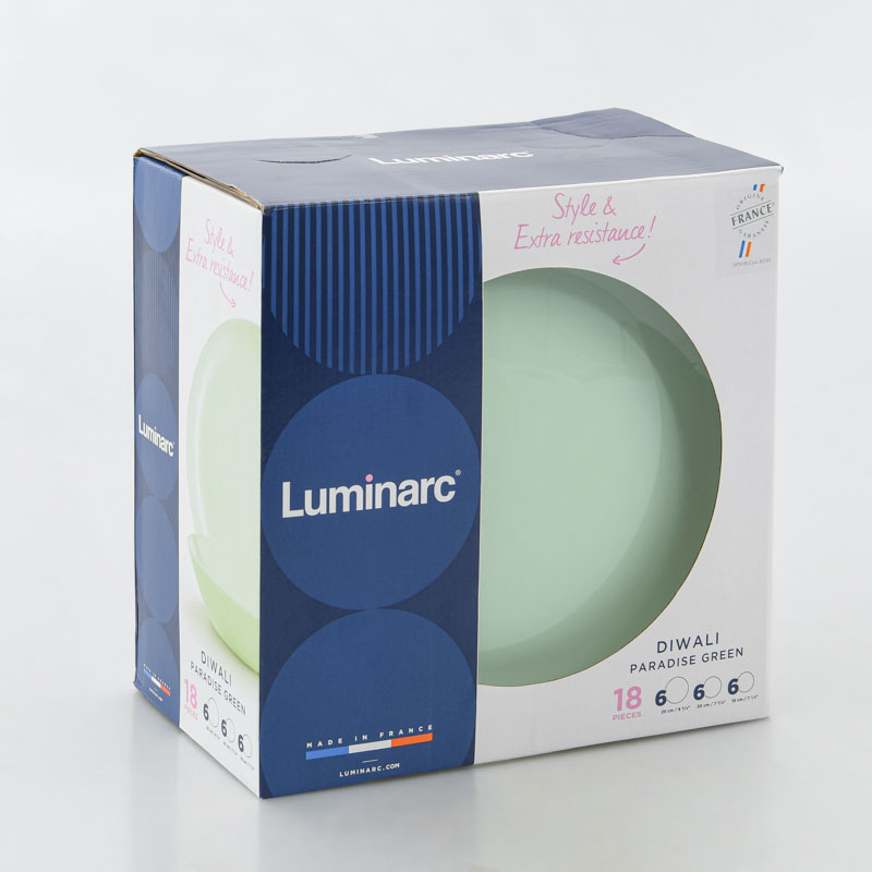Service 18 pièces 'Diwali' Luminarc vert