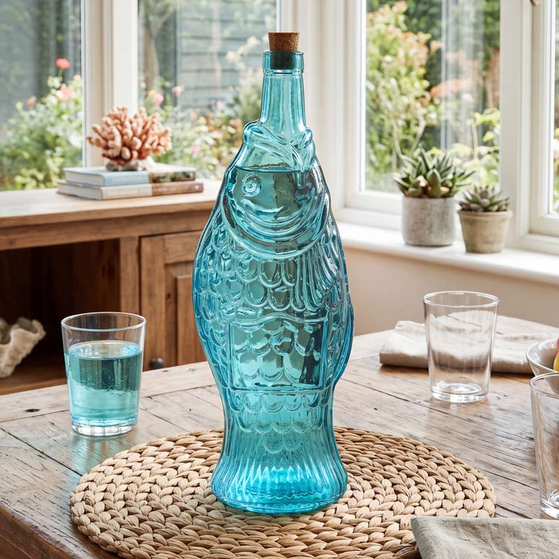 Bouteille poisson avec bouchon de liège 1.1L