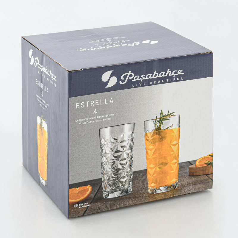 Lot de 4 verres 'Estrella' 49cl transparent
