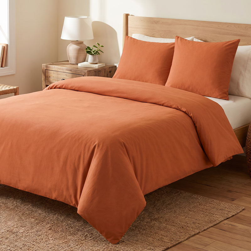 Parure de lit 'Wellness' couleur brique