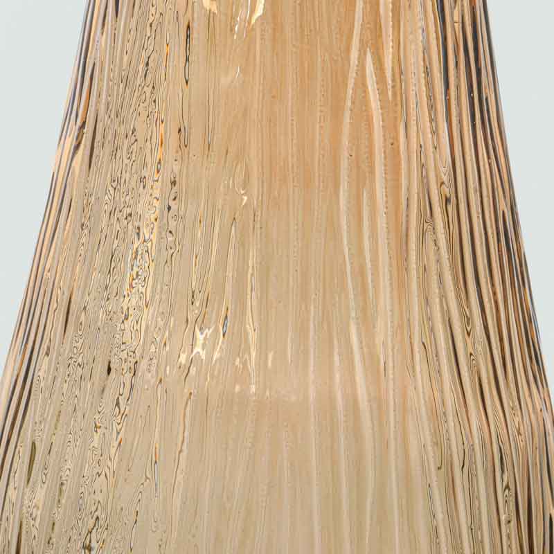 Vase strié 'Cleo' marron 