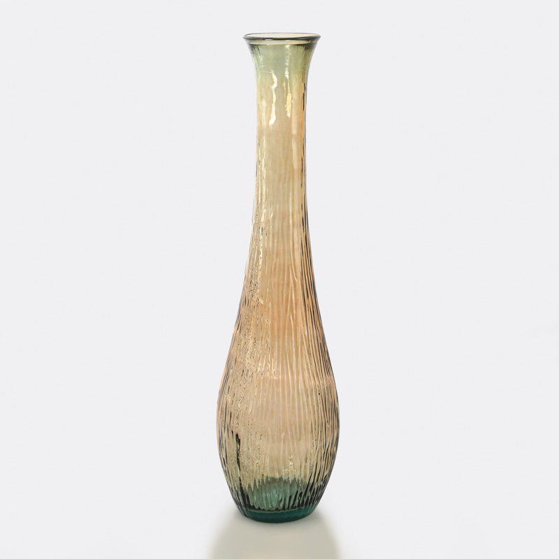 Vase strié 'Cleo' marron 