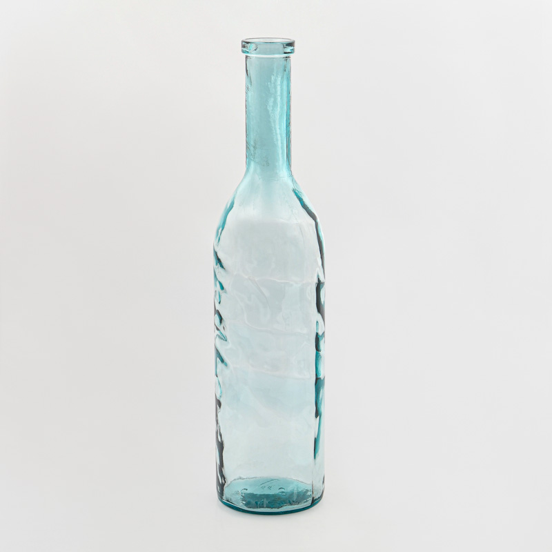 Vase forme bouteille transparent 