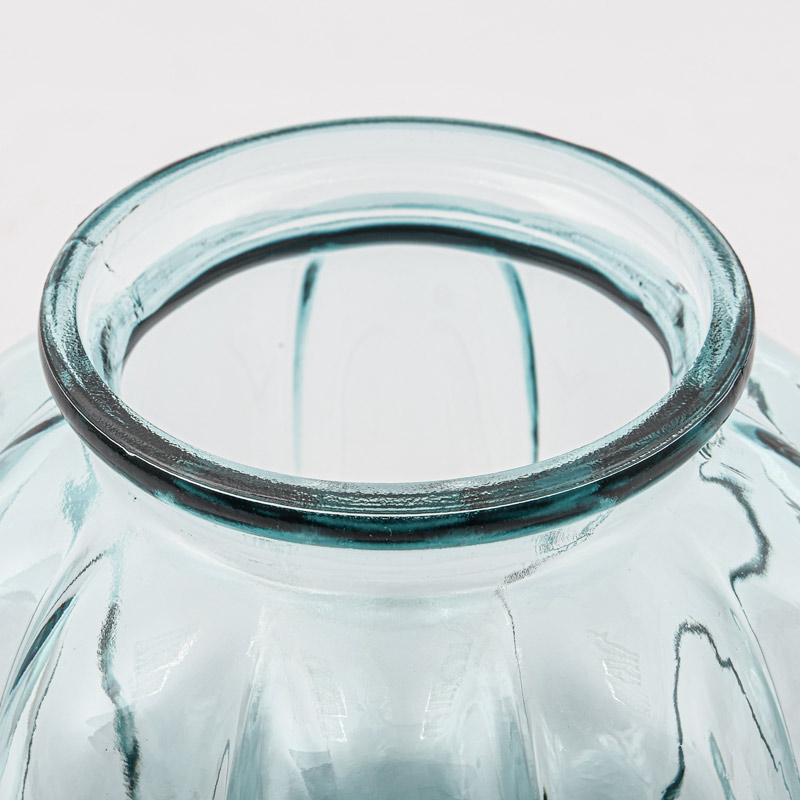 Vase forme citrouille transparent 