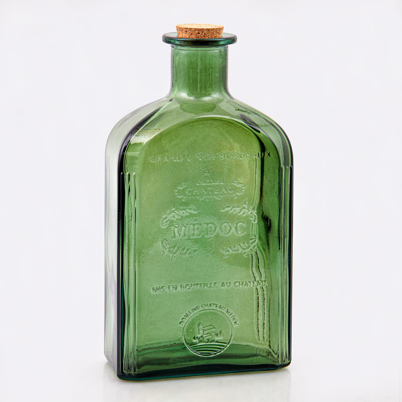 Vase bouteille 'Chateau Medoc' verte 4,6L