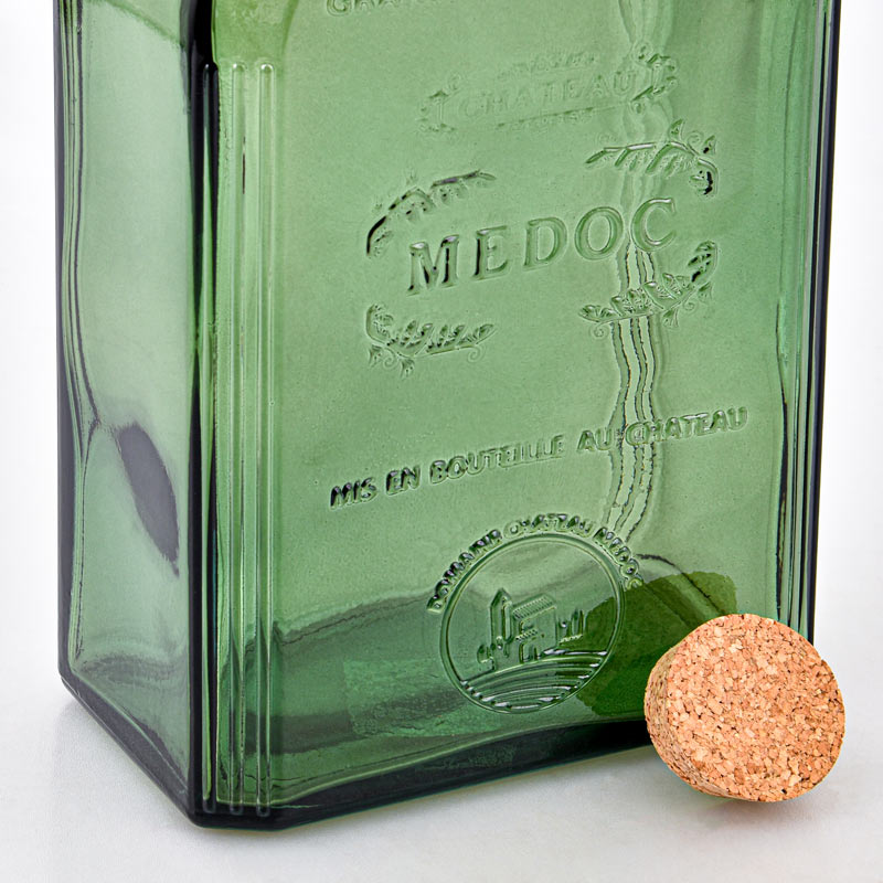 Vase bouteille 'Chateau Medoc' verte 4,6L