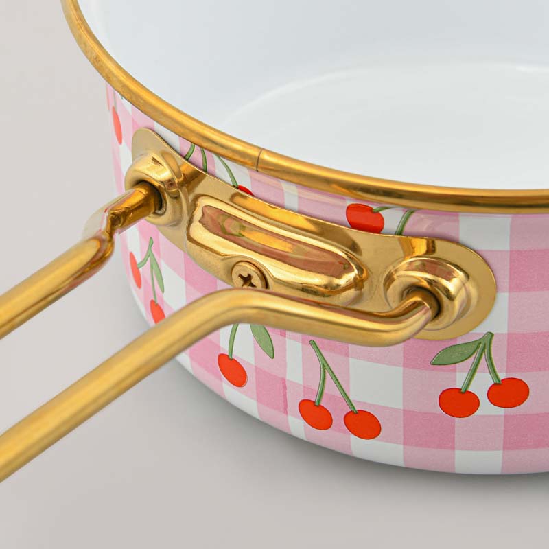 Casserole 'Vichy cerise' 18cm Menastyl 