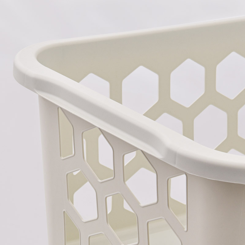 Panier à linge blanc cassé 'Bee' 35L