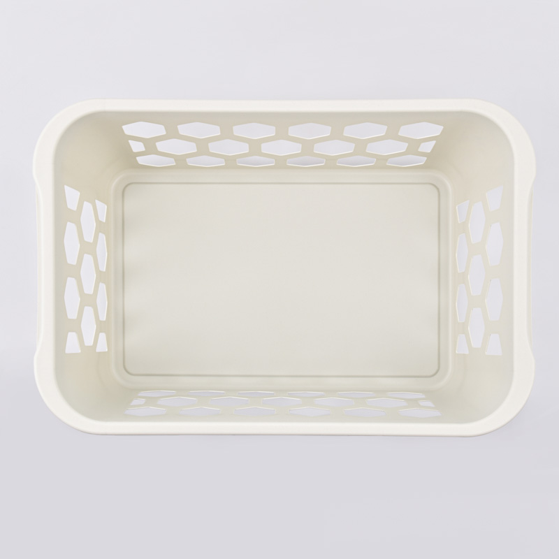 Panier à linge blanc cassé 'Bee' 35L