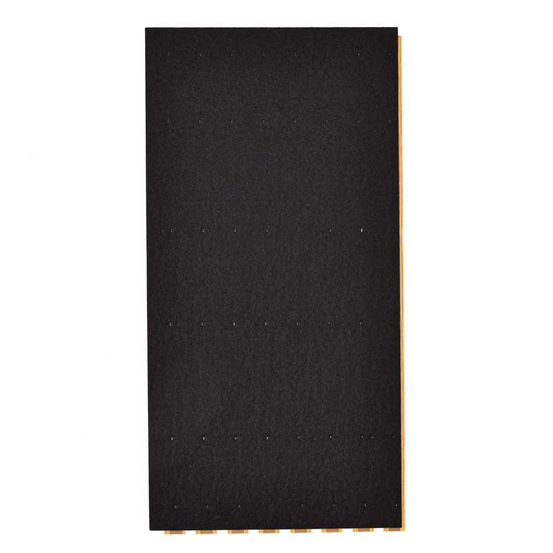 Lot de 4 panneaux décoratifs muraux bois noir