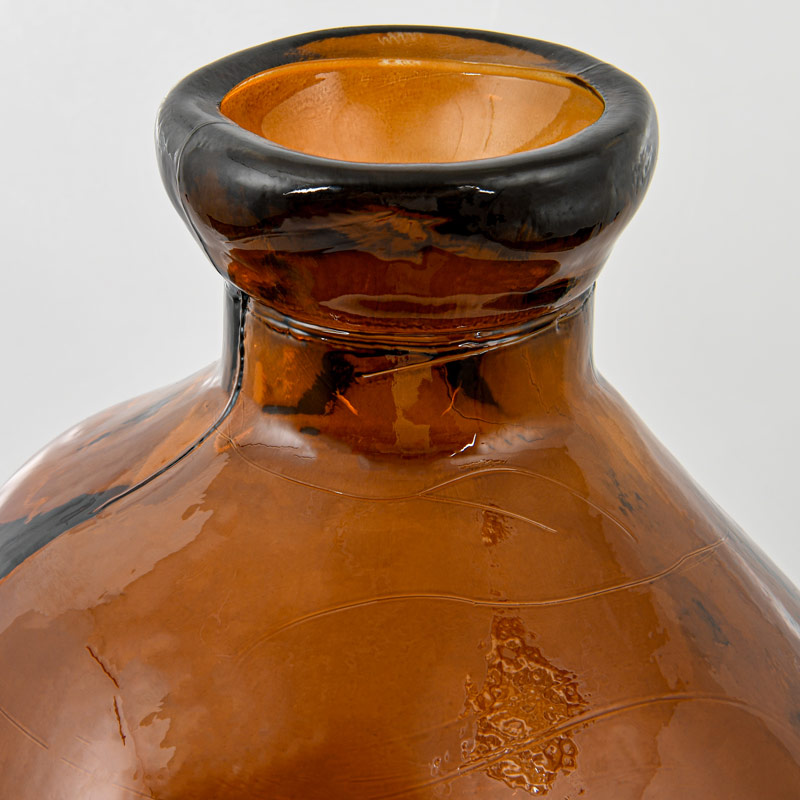 Grand vase 'Simplicity' marron foncé
