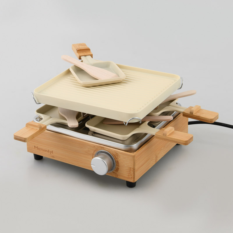 Appareil à raclette 2en1 Menastyl 4pers beige