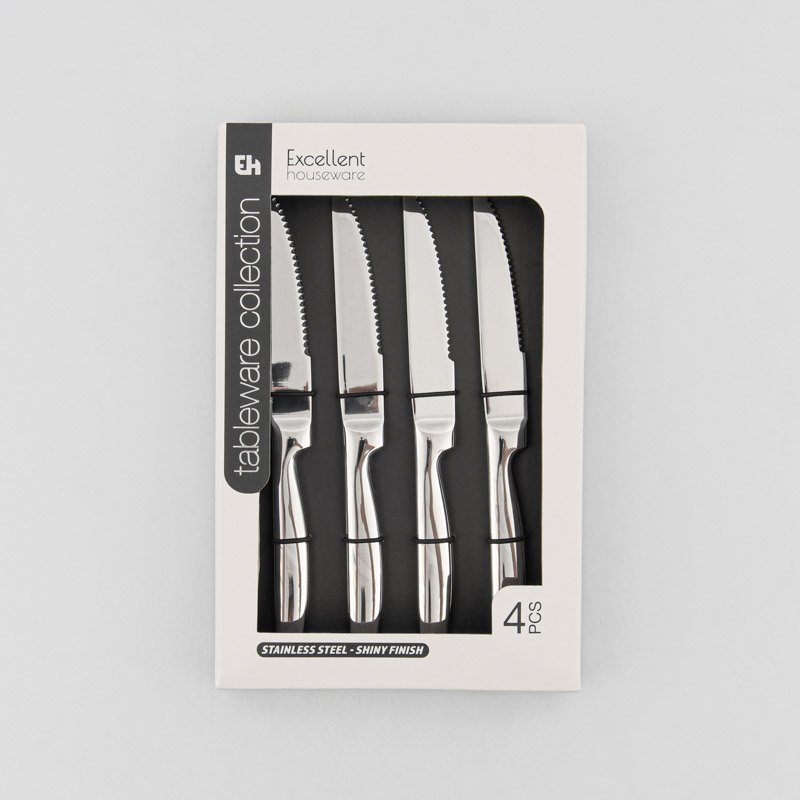 Set de 4 couteaux à steak en inox