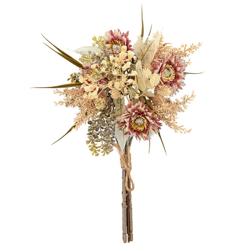 Bouquet de gypsophiles style séché violet