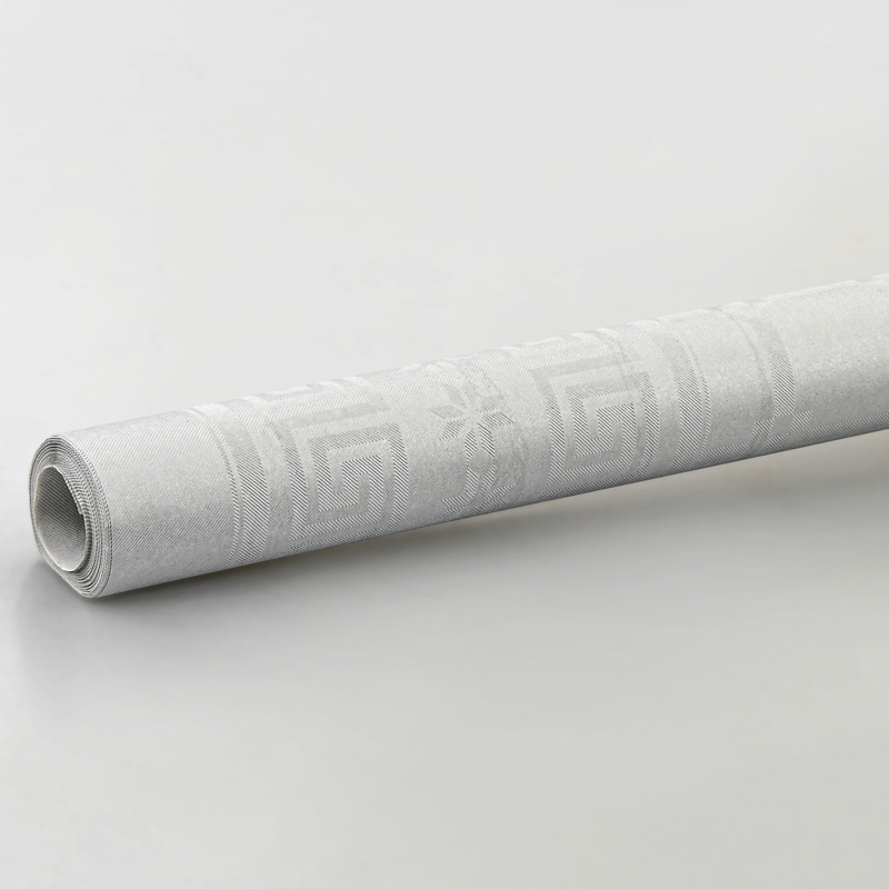 Nappe damassée en rouleau couleur argent