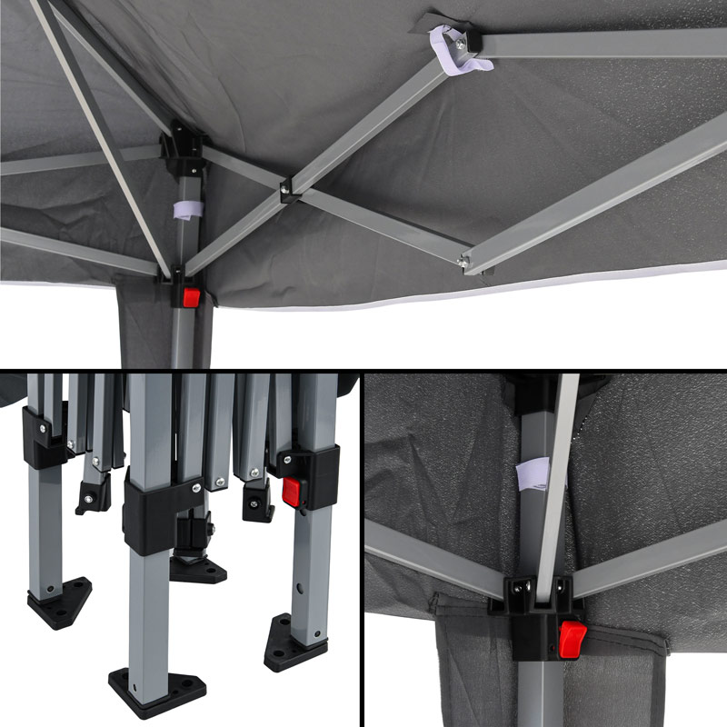 Tonnelle pliable grise