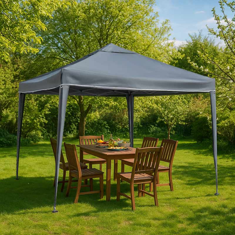 Tonnelle pliable grise