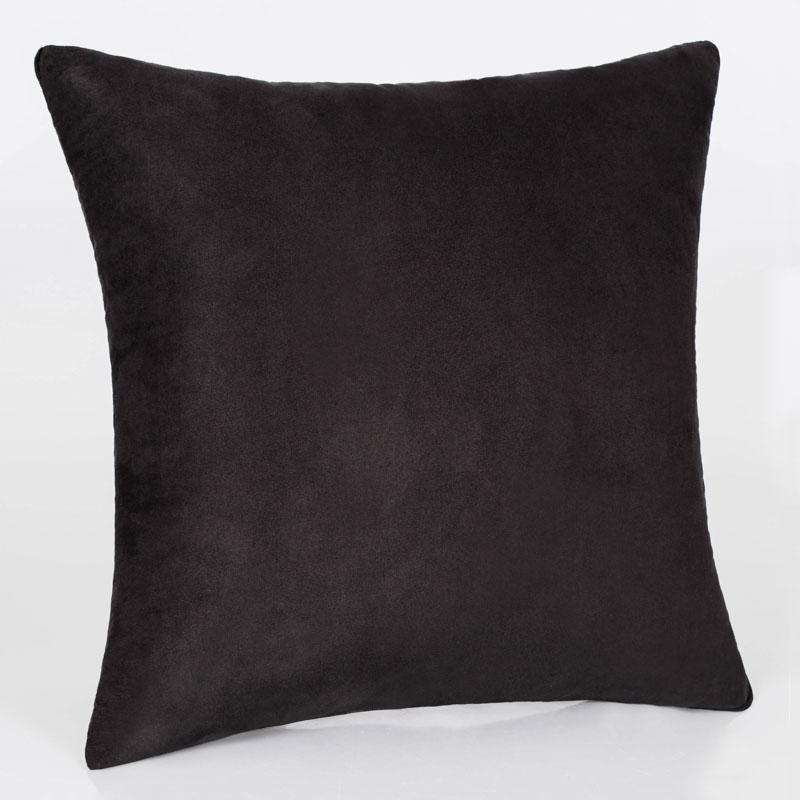 Coussin suédine 'Stormy' noir