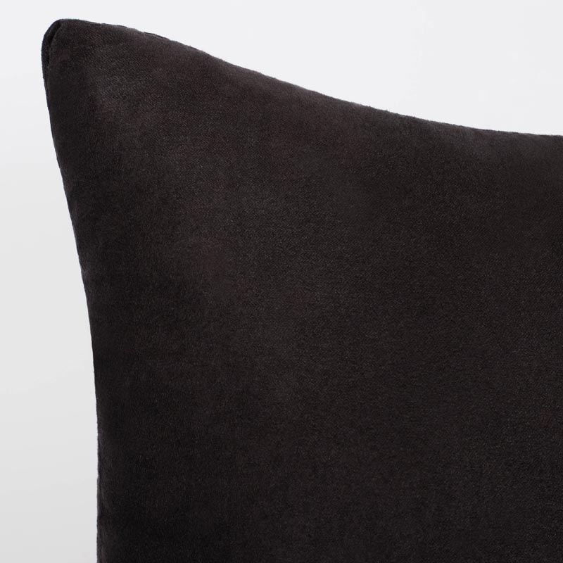 Coussin suédine 'Stormy' noir
