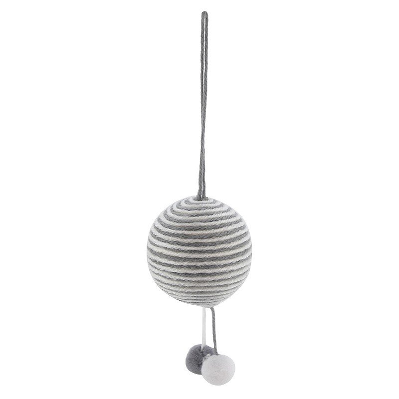 Boule laine et pompoms gris 'Winterday'