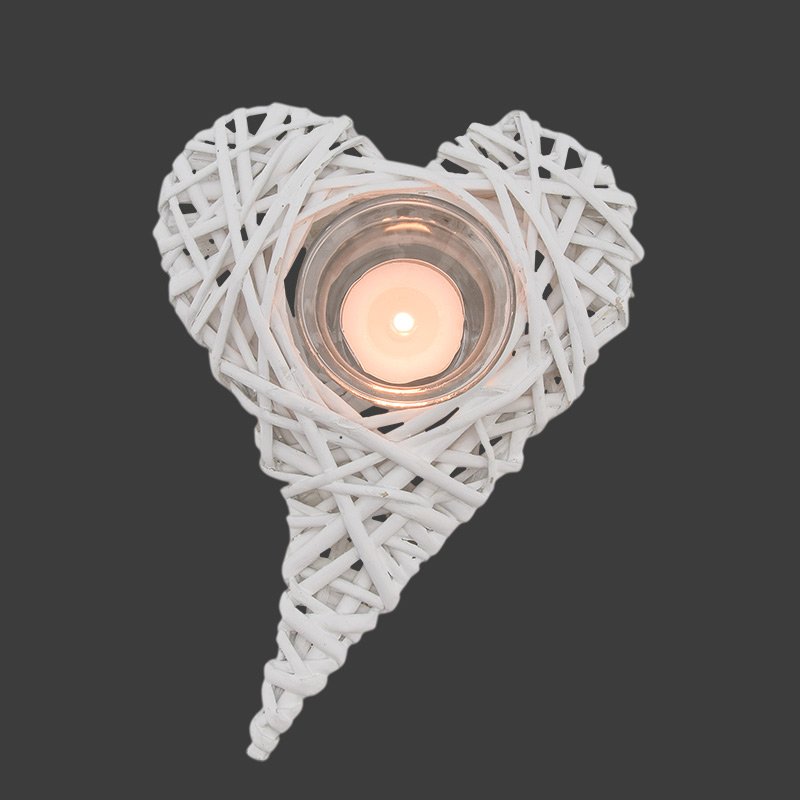 Coeur à poser avec photophore