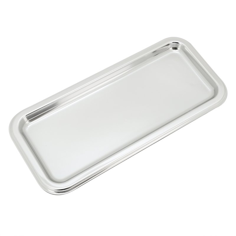 Lot de 3 plateaux de présentation argent