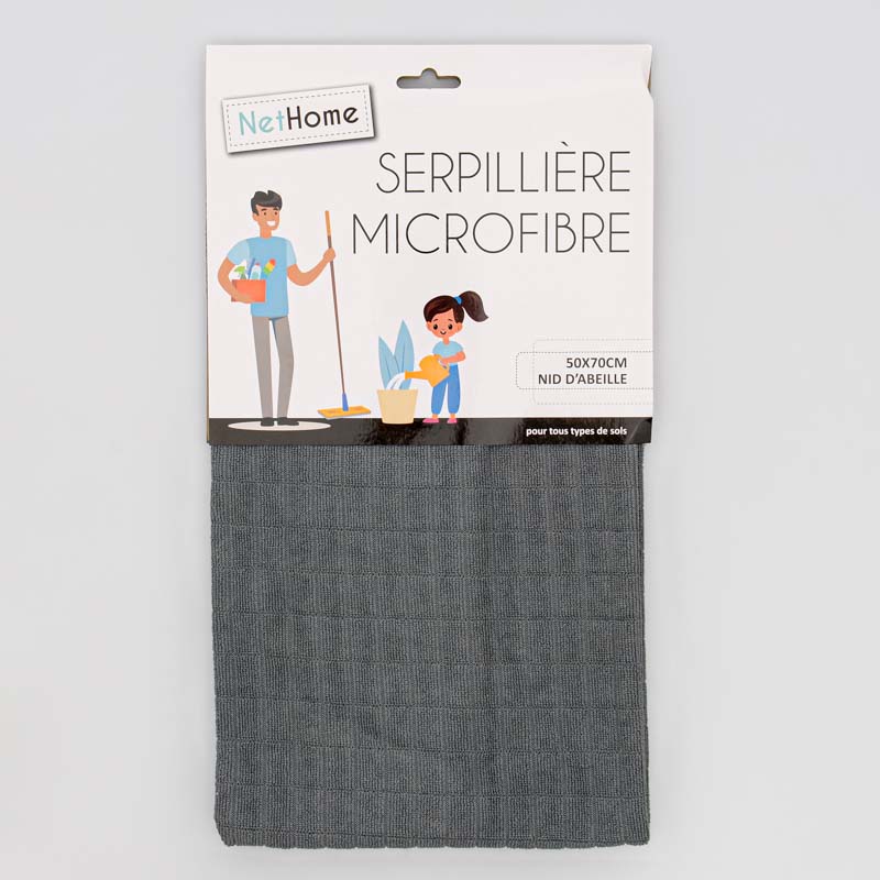 Serpillière microfibre nid d'abeille