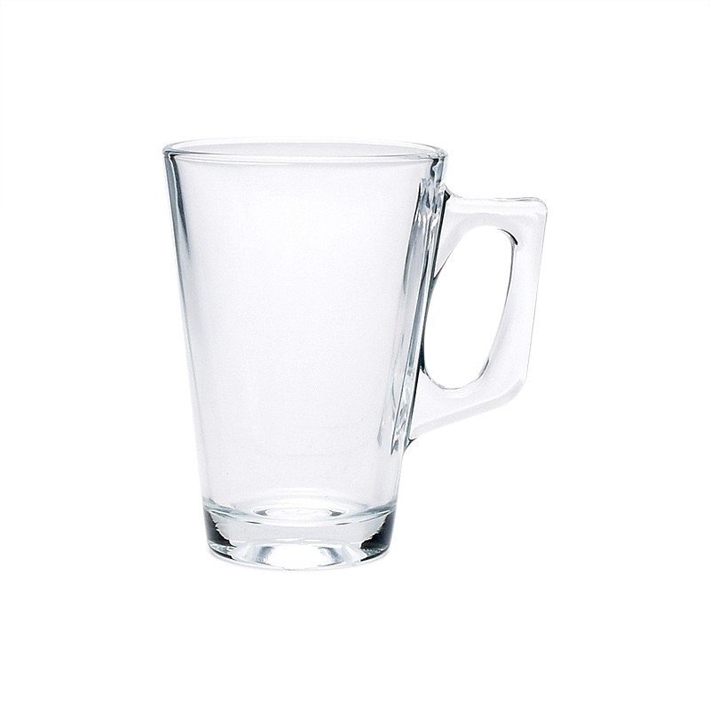 Tasse transparente à anse transparent en verre - L'Incroyable