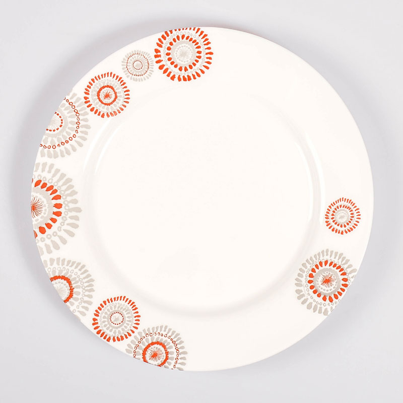 Assiette plate 'Comedia Red' blanc en arcopal - L'Incroyable