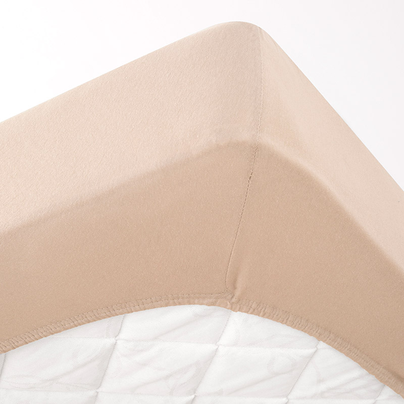 Drap housse jersey beige