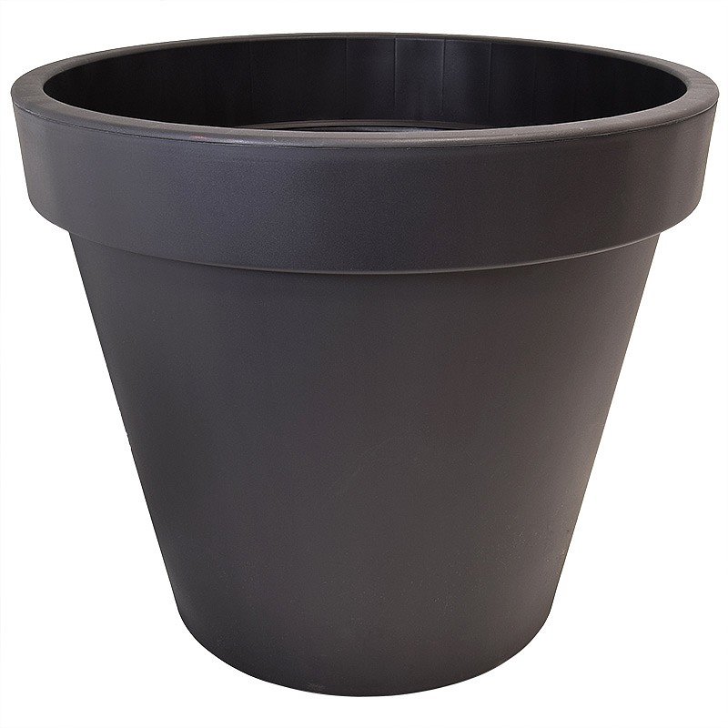 Pot géant anthracite pour terrasse