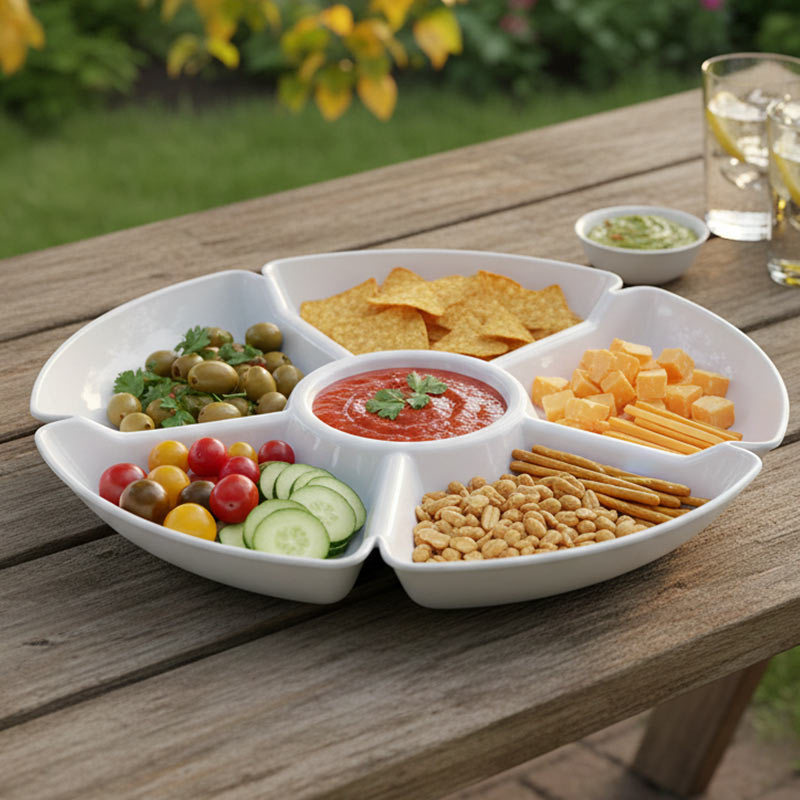 Plateau apéro forme fleur