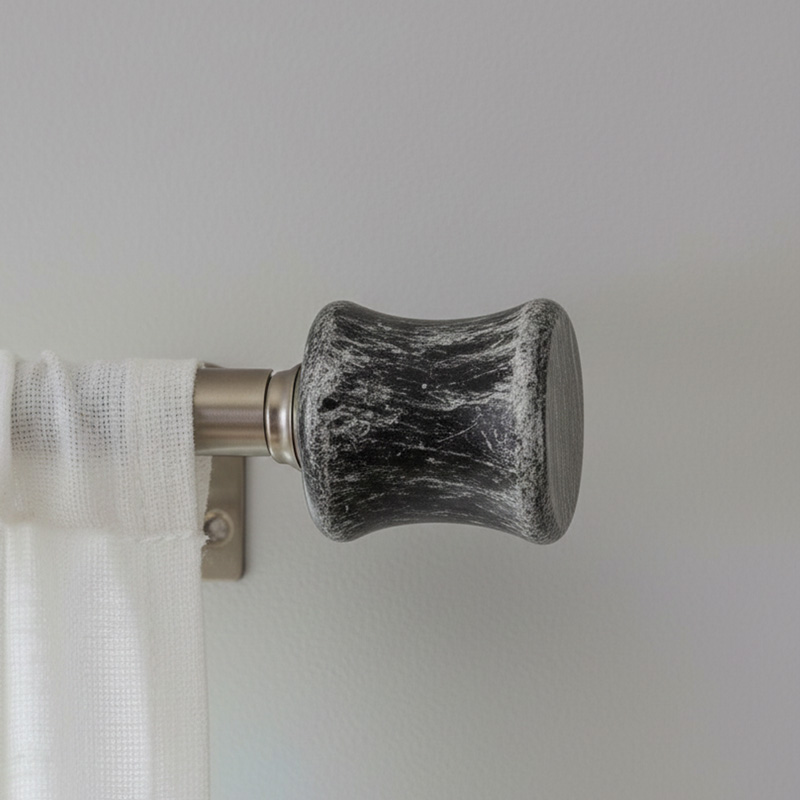 2 embouts pour barre a rideau