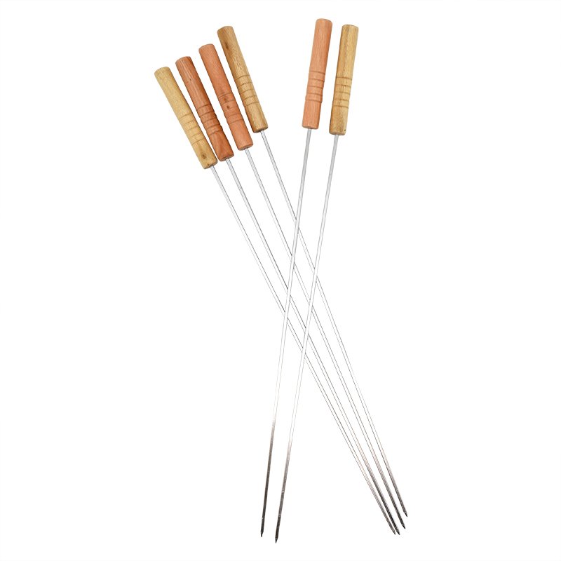 10 PCS brochettes en acier inoxydable brochettes en acier à