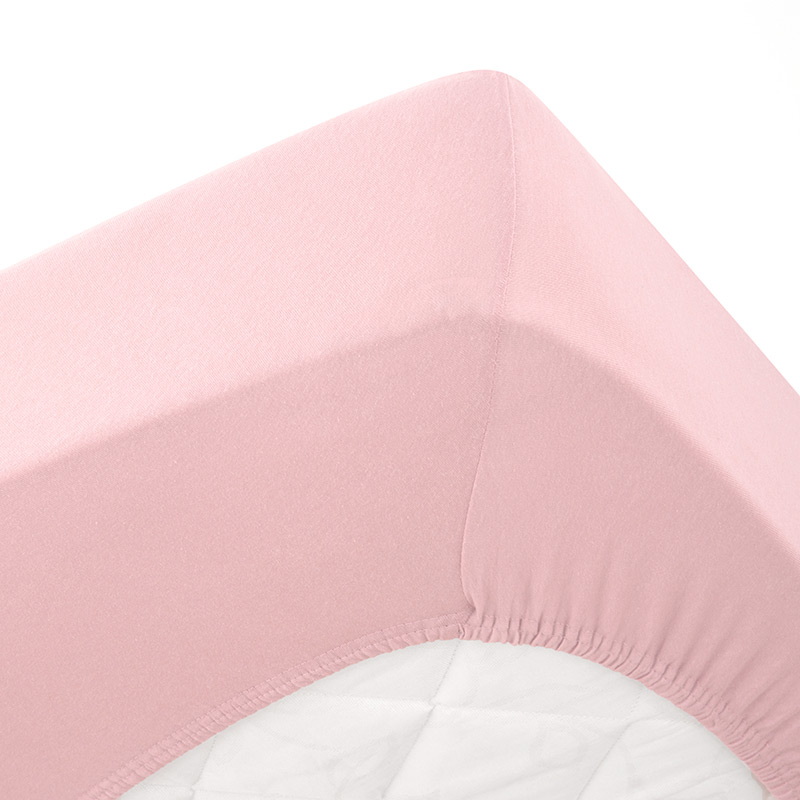 Drap housse jersey rose poudré