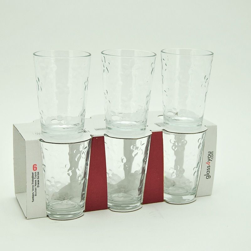 6 verres 'Flowers'