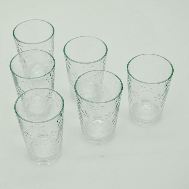 6 verres 'Flowers'