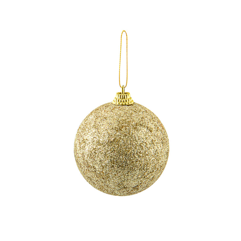 Lot de 6 boules 'Christmas Time' doré 
