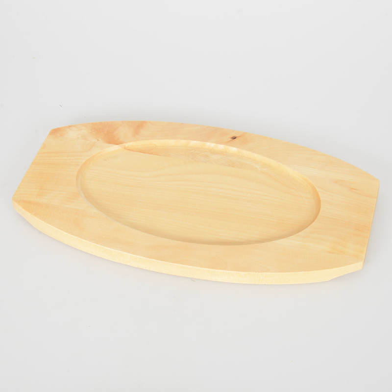 Grill ovale avec support en bois