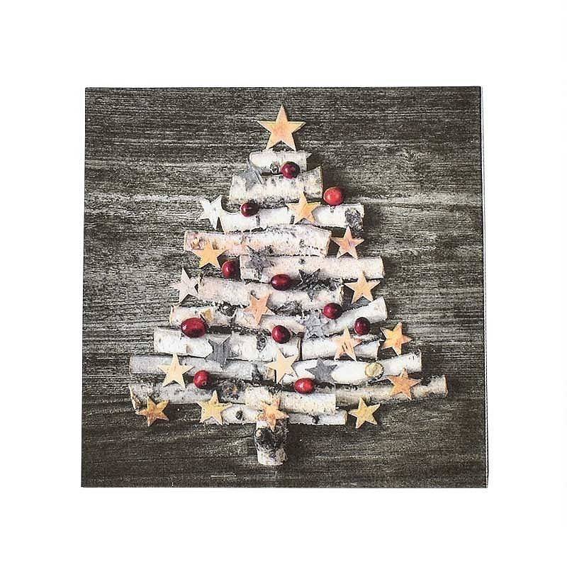 20 serviettes 'Wood Ornament Tree'