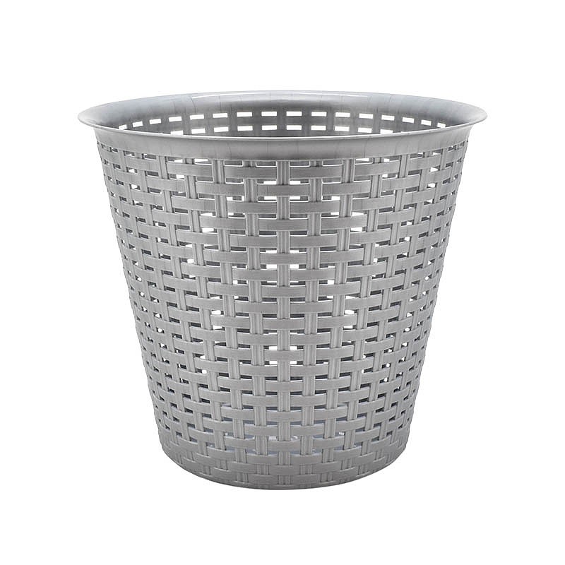 Corbeille ronde imitation rotin