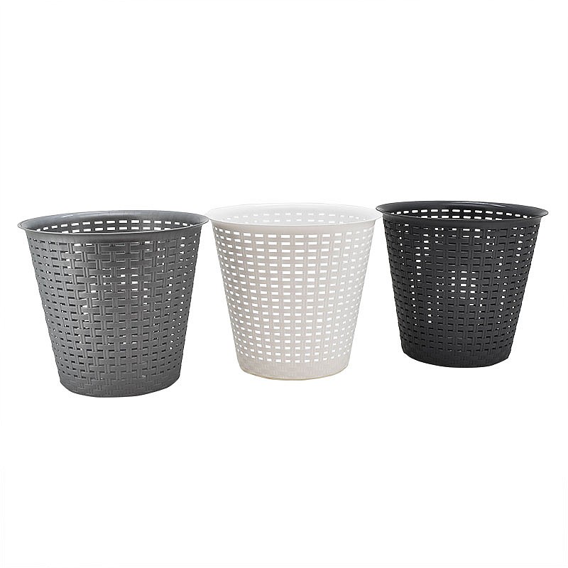 Corbeille ronde imitation rotin